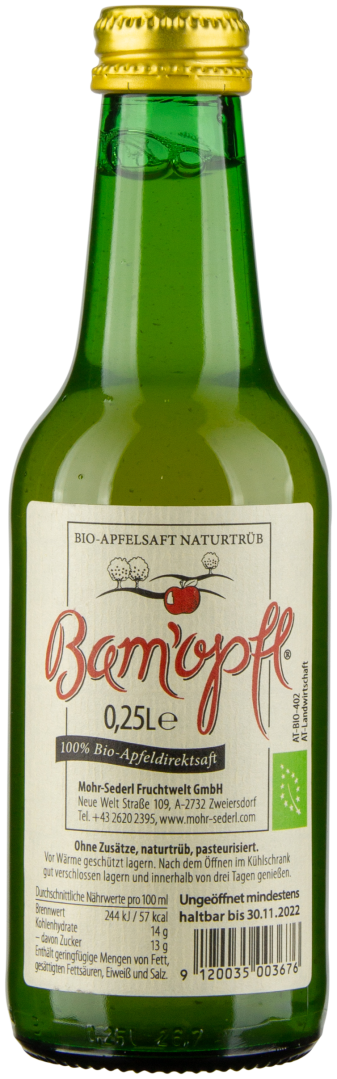 Apfelsaft Naturtrüb bio