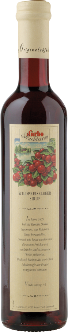 Wildpreiselbeer Sirup