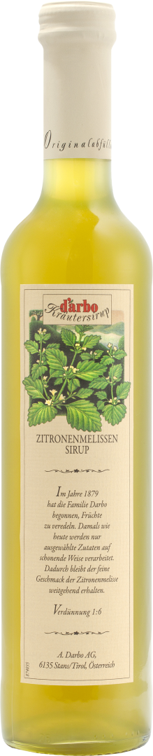 Zitronenmelisse Sirup
