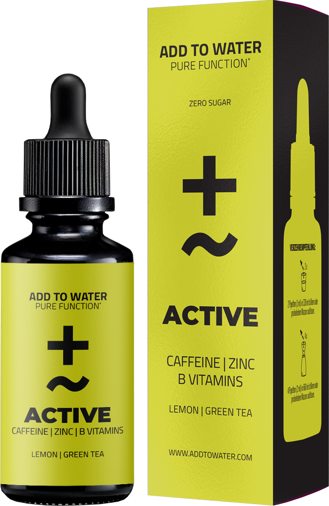 Active Zitrone Grüntee Koffein Zink B Vitamine